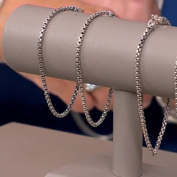 John Hardy JAI Box Chain 2.7mm Sterling Silver Bracelet - SMALL NIB - Picture 10 of 16